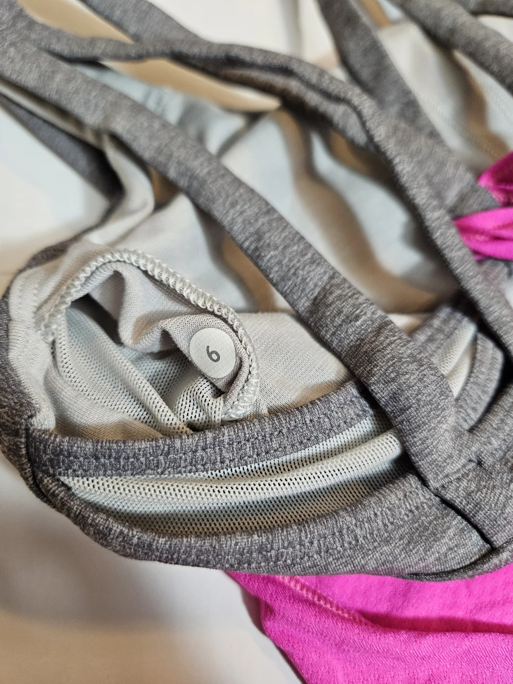 lululemon athletica Pink and Gray Strappy Tank